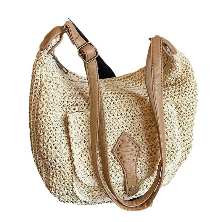Large Capacity Straw Bag Women's All-match One-shoulder Crossbody $38.99 Dana Fashion Color: Beige Women's Bags Product information: Lining texture: Polyester Color: Milky White, khaki Material: Straw Bag internal structure: zipper change bag Popular elem