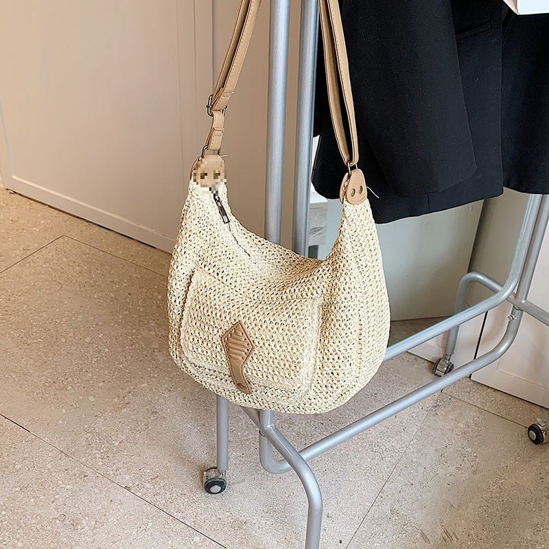 Large Capacity Straw Bag Women's All-match One-shoulder Crossbody $38.99 Dana Fashion Color: Beige Women's Bags Product information: Lining texture: Polyester Color: Milky White, khaki Material: Straw Bag internal structure: zipper change bag Popular elem