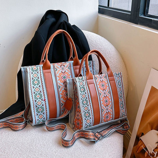 Large Capacity Totes Lady Bag Simple And Popular $45.50 Dana Fashion Color: Pattern Blue Size: Large Women's Bags Product information: Lining texture: PU Applicable scenario: Daily configuration Color: pattern Brown, pattern Blue, square blue Outer bag ty