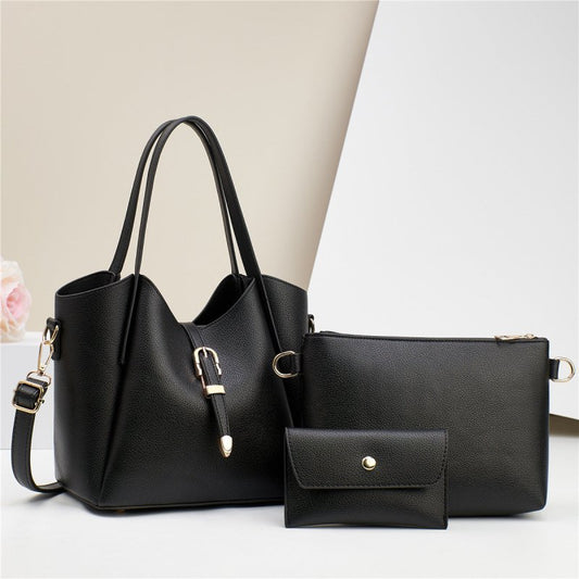 Large Capacity Totes Three-piece Portable Shoulder Bag $48.76 Dana Fashion Color: Apricot Women's Bags Product information: Lining texture: Polyester Applicable scenarios: Daily matching Color: black, red, apricot, khaki, khaki, pink, creamy-white Outer b