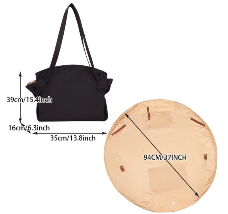 Large Capacity Travel Camping Storage Tote Bag $88.50 Dana Fashion Color: Black Women's Bags Product information: Shoulder strap style: single Backpack mode: one shoulder Shape: horizontal square Material: Oxford cloth Color classification: black, brown P