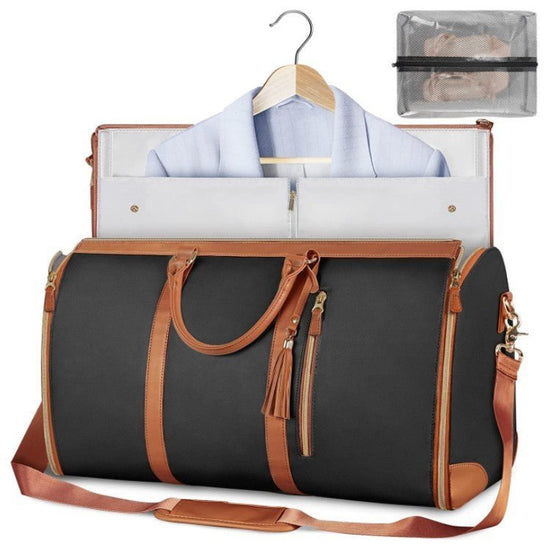 Large Capacity Travel Duffle Bag Women's Handbag Folding Suit Bag Waterproof Clothes Totes $89.00 Dana Fashion Color: Black Women's Bags Overview: Unique design, stylish and beautiful. Good material, comfortable wear. A variety of colors, any choice. Prod
