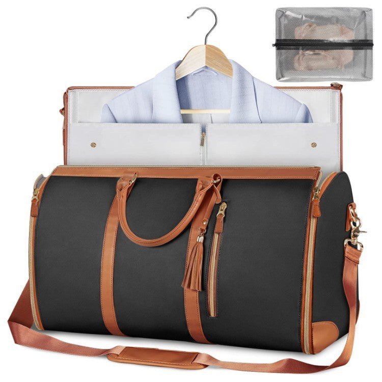 Large Capacity Travel Duffle Bag Women's Handbag Folding Suit Bag Waterproof Clothes Totes $89.00 Dana Fashion Color: Black Women's Bags Overview: Unique design, stylish and beautiful. Good material, comfortable wear. A variety of colors, any choice. Prod