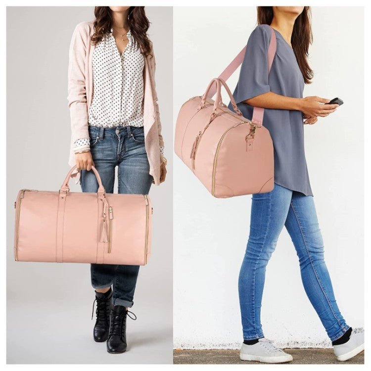 Large Capacity Travel Duffle Bag Women's Handbag Folding Suit Bag Waterproof Clothes Totes $89.00 Dana Fashion Color: A Black Women's Bags Overview: Unique design, stylish and beautiful. Good material, comfortable wear. A variety of colors, any choice. Pr