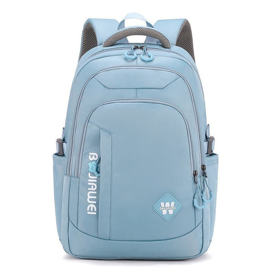 Large Capacity Waterproof Backpack For Girls $58.08 Dana Fashion Color: Blue Women's Bags Product information: Pattern: Letters Lining texture: Polyester Applicable scenario: School Education Color: purple [without pendants], Blue [without pendants], Blac