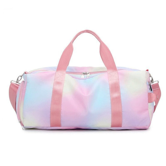 Large Capacity Waterproof Swimming Fitness Gymnastic Valise $50.50 Dana Fashion Color: Rainbow Women's Bags Product information: Lining texture: Polyester Pattern: stripes Applicable scenario: leisure travel Function: dry wet separation Material: Polyeste