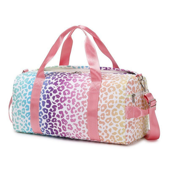 Large Capacity Waterproof Swimming Fitness Gymnastic Valise $50.50 Dana Fashion Color: Leopard print Women's Bags Product information: Lining texture: Polyester Pattern: stripes Applicable scenario: leisure travel Function: dry wet separation Material: Po