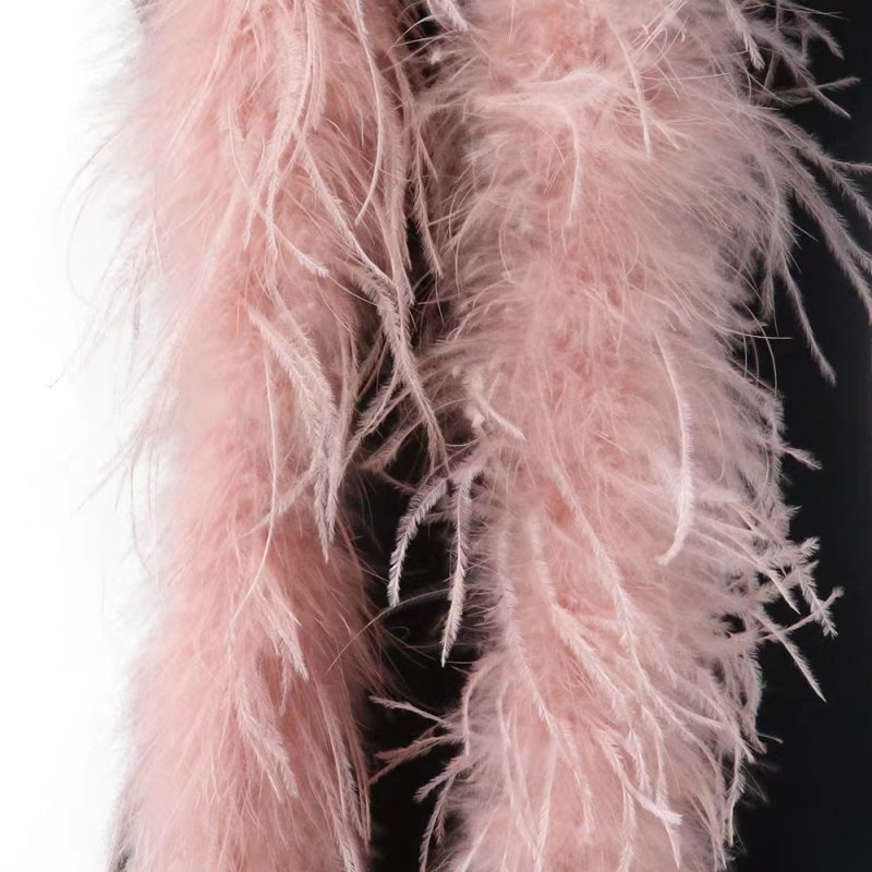 Large Ostrich Feather Handmade Beaded Fall Winter Fashion Feather Handbag $79.50 Dana Fashion Color: Vere Pink Size: 22X9X7.5 Women's Bags Product information: Lining texture: no lining Applicable scenario: Daily configuration Color: glittering, green, bl