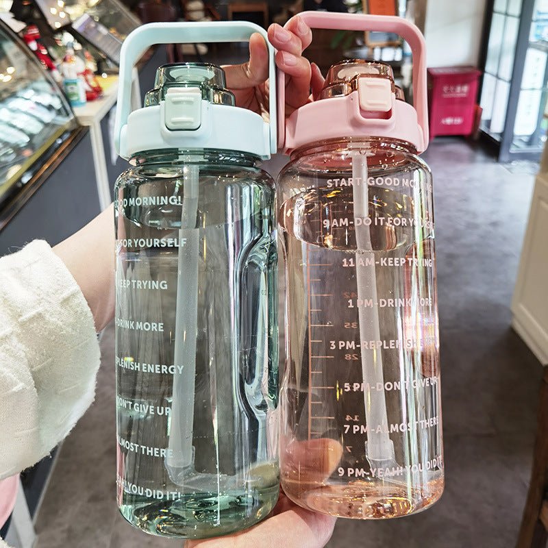 Large Plastic Cup Portable Water Bottle $45.50 Dana Fashion Color: Black Capacity size: 2000ML Dana's Kitchen Product infor mation: Product category: Large capacity water cup S tyle: Japanese Function: Environmental protection Structure: Single layer Patt