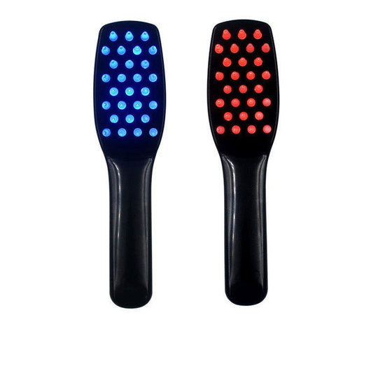Laser Electric Portable Scalp Massage Comb $39.00 Dana Fashion Color: Black Model: USB Beauty Tools Specification: Product name: Light therapy massage comb Power supply mode: USB cable charging Product function: vibration, color light care Use time: 5-10