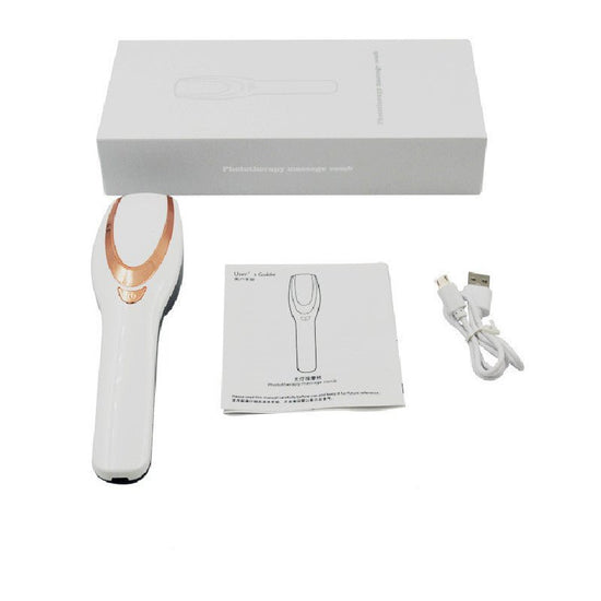 Laser Electric Portable Scalp Massage Comb $39.00 Dana Fashion Color: Black Model: USB Beauty Tools Specification: Product name: Light therapy massage comb Power supply mode: USB cable charging Product function: vibration, color light care Use time: 5-10