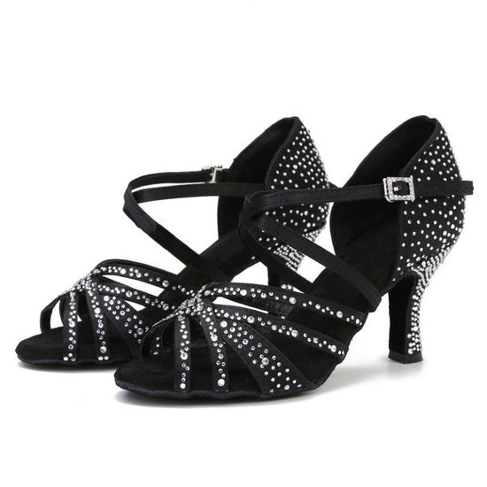 Latin Dance Performance Dancing Shoes Women $79.40 Dana Fashion Color: Purple Size: 34 Women's shoes Product information: Color: black, dark skin, purple Shoe Upper material: real silk, others Size: 34, 35, 36, 37, 38, 39, 40, 41, 42, 43 Sole material: su
