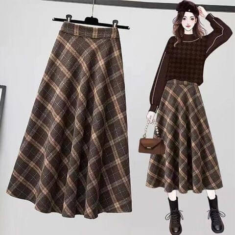 Lattice Skirt Women's Retro New Plus Size Mid-length $19.90 Dana Fashion Color: Picture Color Size: 2XL Women's clothing Product information: Fabric name: Polyester Skirt-type: umbrella skirt Color: Picture color Size: M,L,XL,2XL,3XL,4XL Style type: tempe