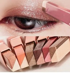 Lazy Eyeshadow Stick Stereo Gradient Shimmer Double Color Eye Shadow Pen Waterproof Easy To Wear Eyeshadow $10.11 Dana Fashion style: A makeup Overview: Use innovative diagonal cutting technology to achieve natural gradation. The texture is soft and delic