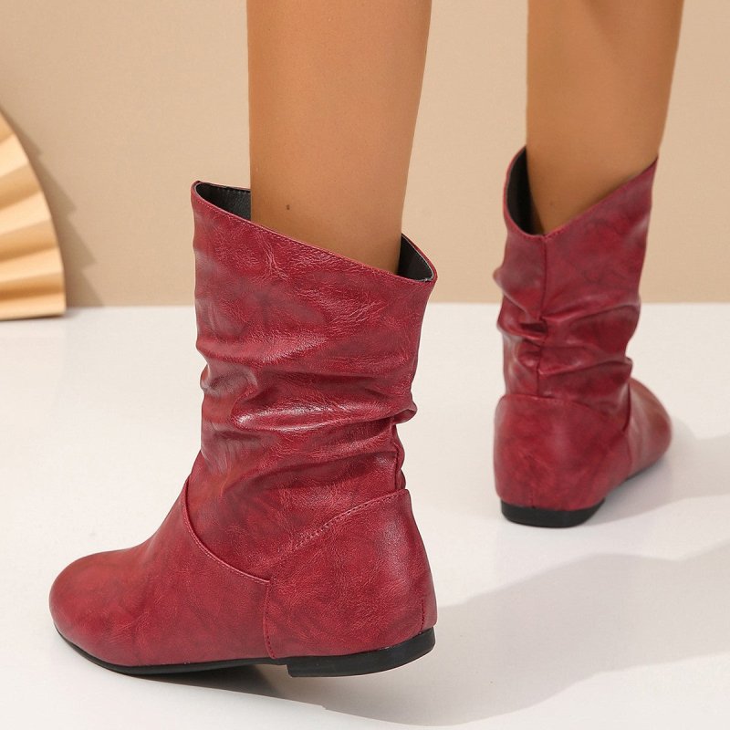 Leather Flat All-match Short Boots Women $45.99 Dana Fashion Color: Black Size: 36 Women's shoes ข้อมูลผลิตภัณฑ์: ลวดลาย: สีทึบ วัสดุซับใน: หนัง สี: น้ำตาลอ่อน (พื้นผิวหนัง) ความสูงส้น: ส้นแบน ความยาวถุงเท้า: ท่อต่ำ รูปร่างส้น: ส้นหนา ขนาด: 36,37,38,39,40