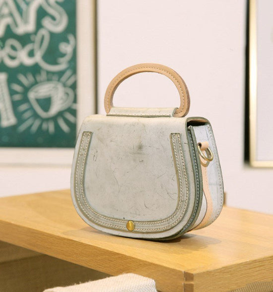 Leather Handmade Vintage Handbag Cowhide $79.00 Dana Fashion Color: Mint Green Women's Bags Product information: Material: leather For: Ladies Keywords: Ladies shoulder bag Weight: 440 g Color: blue, pink, yellow, green, coffee Size: height 15cm width 19c
