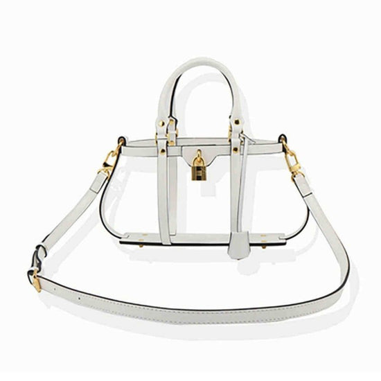 Leather Shell Single Shoulder Crossbody $189.50 Dana Fashion Color: White Wear Resistant Microfibe Size: 26th Shell Gold Hardware Women's Bags Product information: Material: cowhide Fitting type: strap Color classification: apricot vegetable tanned and di
