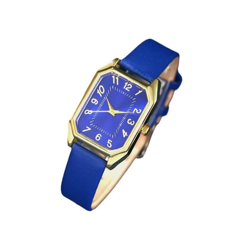 Leather Women's Watch Square Quartz Watch Korean Necklace Earrings Ring Set $19.32 Dana Fashion Color: Black 4 Pcs set Women's Accessories Product information: Color: white square rhinestone jewelry four-piece set suit, black square rhinestone jewelry fou