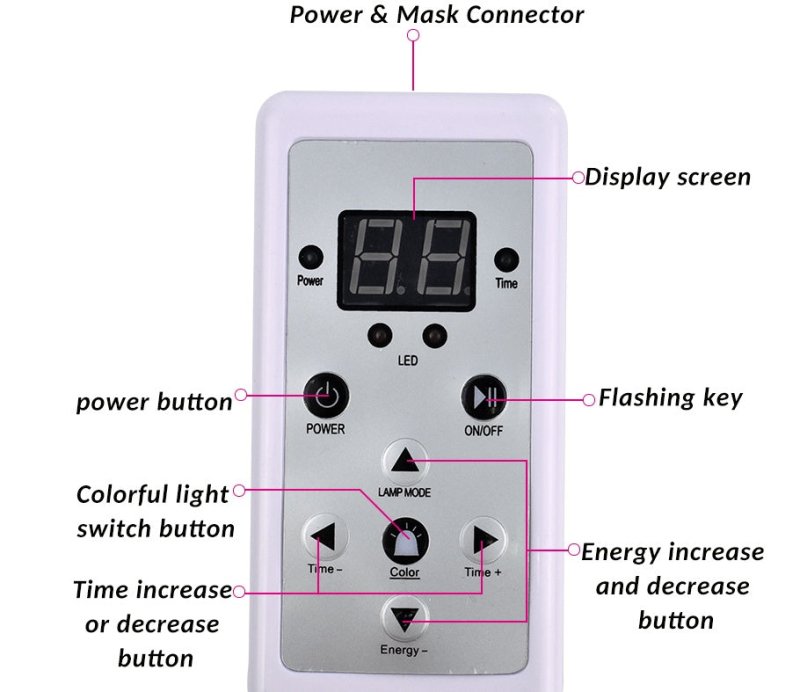 Led Facial beauty instrument $55.00 Dana Fashion Model: AU Style: 7color Beauty Tools 7 colors Led mask Facial beauty skin care rejuvenation wrinkles acne removal face beauty therapy whitening tightening instrument advantage: 1. LED light is another impor