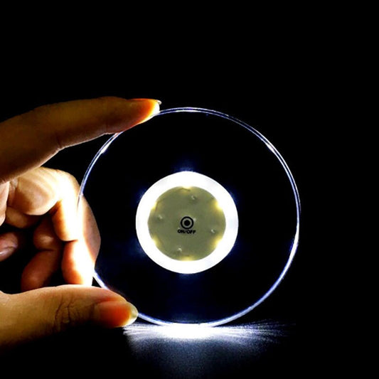 LED Glow Coaster Acrylic Crystal Emitting Luminous Bar Cocktail Mug Stand Light Coasters Flashing Base Tableware Decoration Pads $19.50 Dana Fashion Color: Flower Type IPL Dana's Kitchen Overview: 1. Fast flashing, slow flashing, steady flashing, led coas