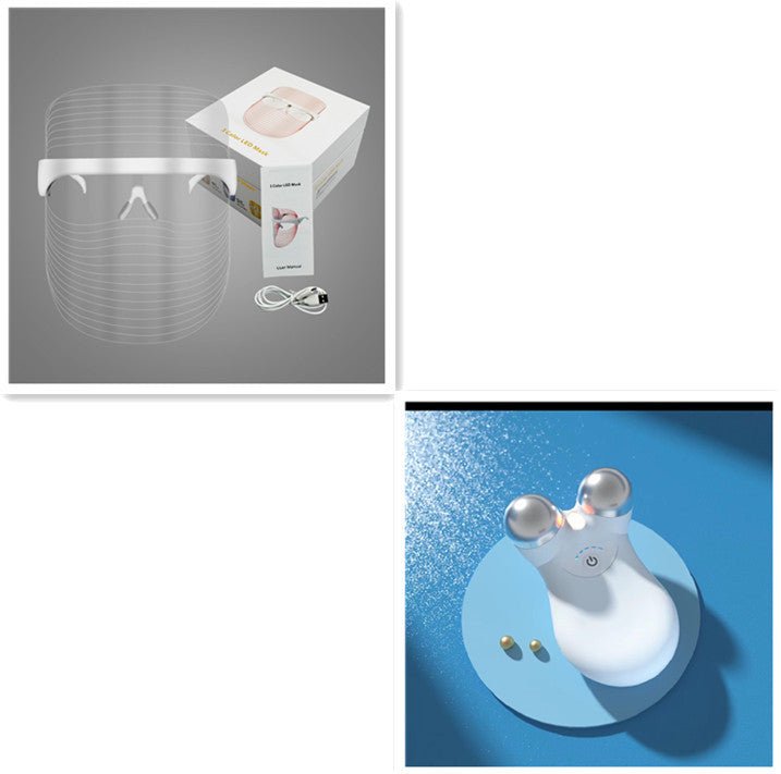 LED Three-color Beauty Mask Household Face Acne Removing Photon Skin Rejuvenation Skin Whitening And Spots Lightening Beauty Apparatus $145.50 Dana Fashion Color: Transparent White Beauty Tools Product information: Applicable scenario: family Color: trans