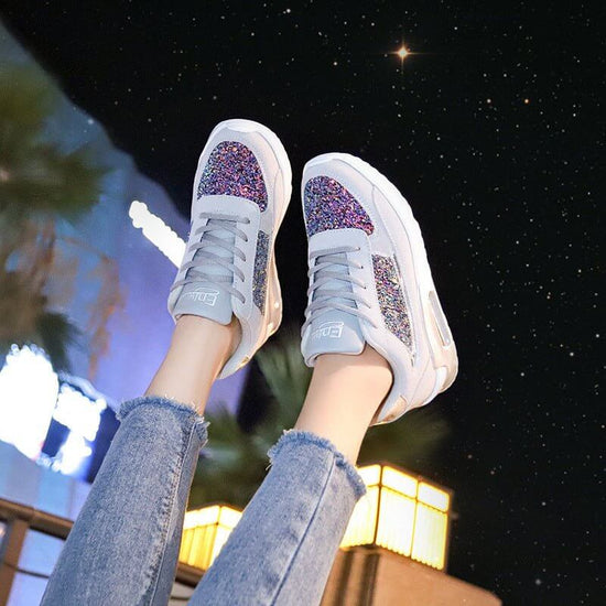 Leisure Casual Breathable Muffin Shoes For Students $47.90 Dana Fashion Color: Black gold Size: 35 Women's shoes Product Information: Style: Casual Fabric: Frosted Lining: Single Sole: Polyurethane sole Code number: 35-40 High heel: 4CM Color: Black gold/