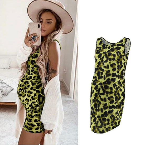Leopard Dress Summer Sleeveless Pregnant Women $16.83 Dana Fashion Color: Brown Size: L Baby & Mother Leopard Dress Summer Sleeveless Pregnant Women Maternity Sleeveless Dresses Casual Silm Pencil Bodycon Dress Womens Dresses Skirt length: MIDI skirt Neck