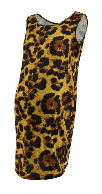 Leopard Dress Summer Sleeveless Pregnant Women $16.83 Dana Fashion Color: Yellow Size: L Baby & Mother Leopard Dress Summer Sleeveless Pregnant Women Maternity Sleeveless Dresses Casual Silm Pencil Bodycon Dress Womens Dresses Skirt length: MIDI skirt Nec
