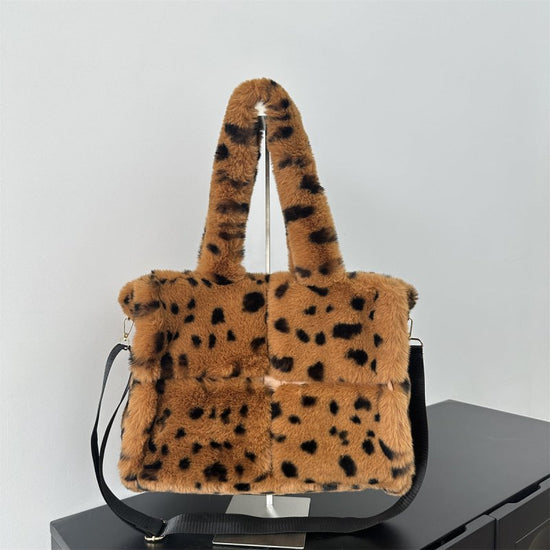 Leopard Print Tote Shoulder Messenger Bag Large Capacity $59.00 Dana Fashion Color: Brown Women's Bags Product information: Color: pink leopard print, light khaki, leopard print, gray leopard print, brown leopard print, white leopard print Applicable Gend