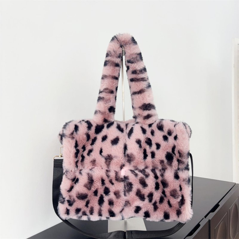 Leopard Print Tote Shoulder Messenger Bag Large Capacity $59.00 Dana Fashion Color: Pink Women's Bags Product information: Color: pink leopard print, light khaki, leopard print, gray leopard print, brown leopard print, white leopard print Applicable Gende