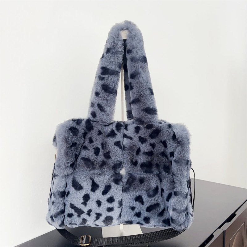 Leopard Print Tote Shoulder Messenger Bag Large Capacity $59.00 Dana Fashion Color: Gray Women's Bags Product information: Color: pink leopard print, light khaki, leopard print, gray leopard print, brown leopard print, white leopard print Applicable Gende