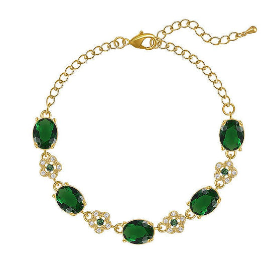 Light Luxury Personality Trendy Zircon Refined Grace High-grade Bracelet $19.90 Dana Fashion Color: 12 Bracelet Silver Square Women's Accessories Product information: Treatment Process: Diamond Color: Bracelet. Green., Micro inlay-Emerald geometric diamon