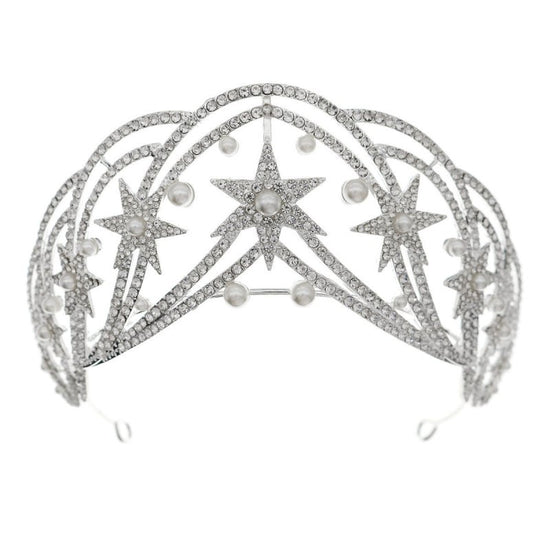 Light Luxury Socialite Style Hair Accessories Wedding Dress Headdress $29.65 Dana Fashion Color: Silver Women's Accessories Product information: Treatment Process: Diamond Purpose: 18 adult ceremony Crown photography accessories bridal veil crown Color: S