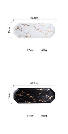 Light luxury style marble and gold irregular ceramic tray $96.71 Dana Fashion Color: Combination3 Dana's Kitchen Product name: Nordic marble gold cracked tray Commodity technology: high temperature firing Product material: ceramic Note: The ceramic produc