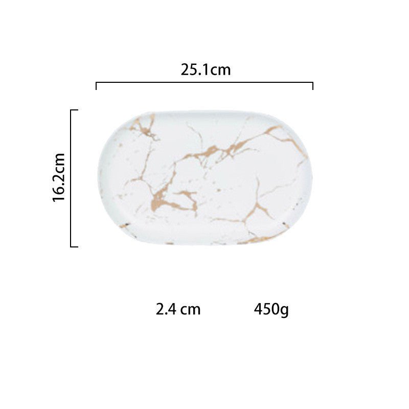 Light luxury style marble and gold irregular ceramic tray $39.37 Dana Fashion Color: 6Style Dana's Kitchen Product name: Nordic marble gold cracked tray Commodity technology: high temperature firing Product material: ceramic Note: The ceramic products are