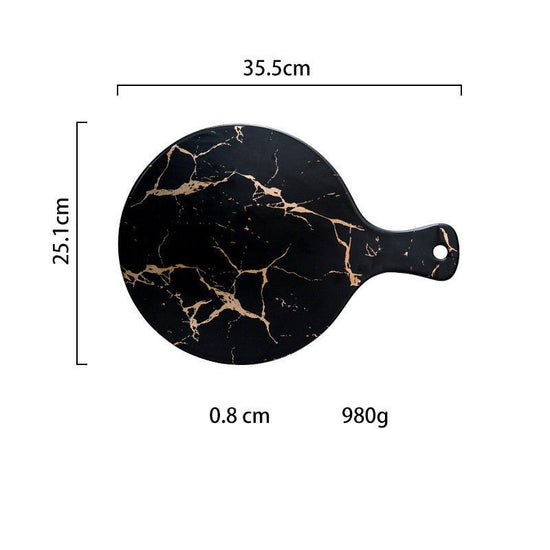 Light luxury style marble and gold irregular ceramic tray $60.74 Dana Fashion Color: 7Style Dana's Kitchen Product name: Nordic marble gold cracked tray Commodity technology: high temperature firing Product material: ceramic Note: The ceramic products are