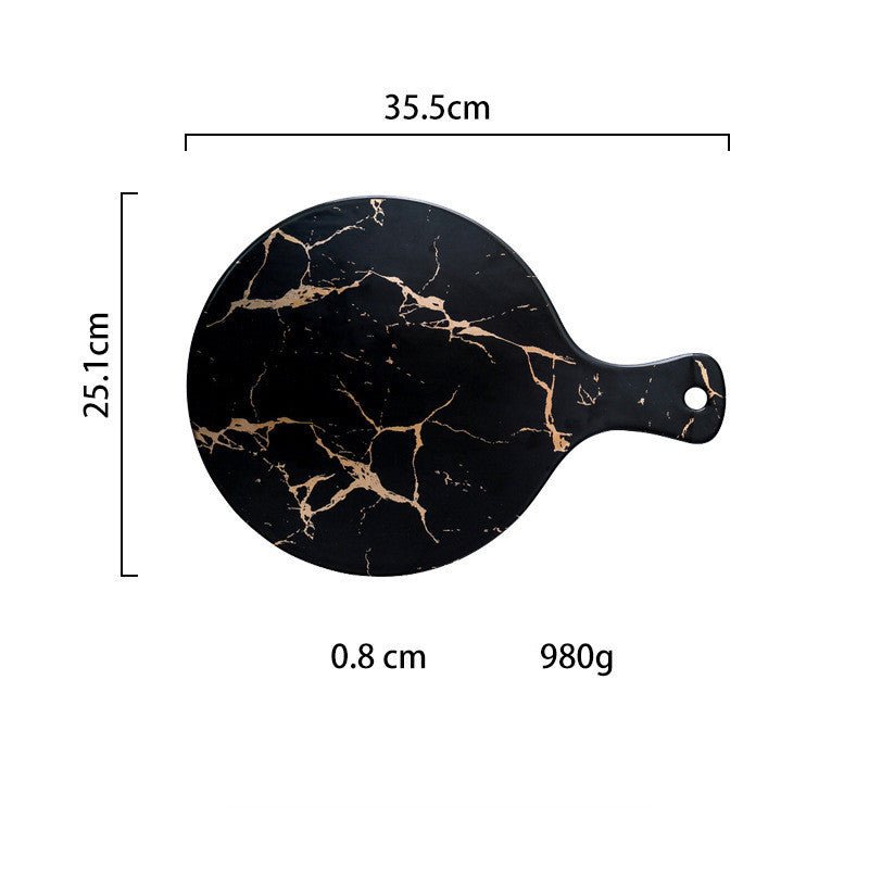 Light luxury style marble and gold irregular ceramic tray $60.74 Dana Fashion Color: 7Style Dana's Kitchen Product name: Nordic marble gold cracked tray Commodity technology: high temperature firing Product material: ceramic Note: The ceramic products are