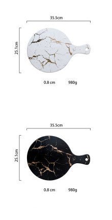 Light luxury style marble and gold irregular ceramic tray $119.38 Dana Fashion Color: Combination2 Dana's Kitchen Product name: Nordic marble gold cracked tray Commodity technology: high temperature firing Product material: ceramic Note: The ceramic produ