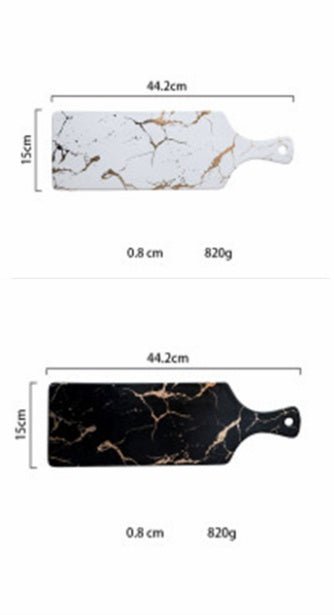 Light luxury style marble and gold irregular ceramic tray $113.44 Dana Fashion Color: Combination1 Dana's Kitchen Product name: Nordic marble gold cracked tray Commodity technology: high temperature firing Product material: ceramic Note: The ceramic produ