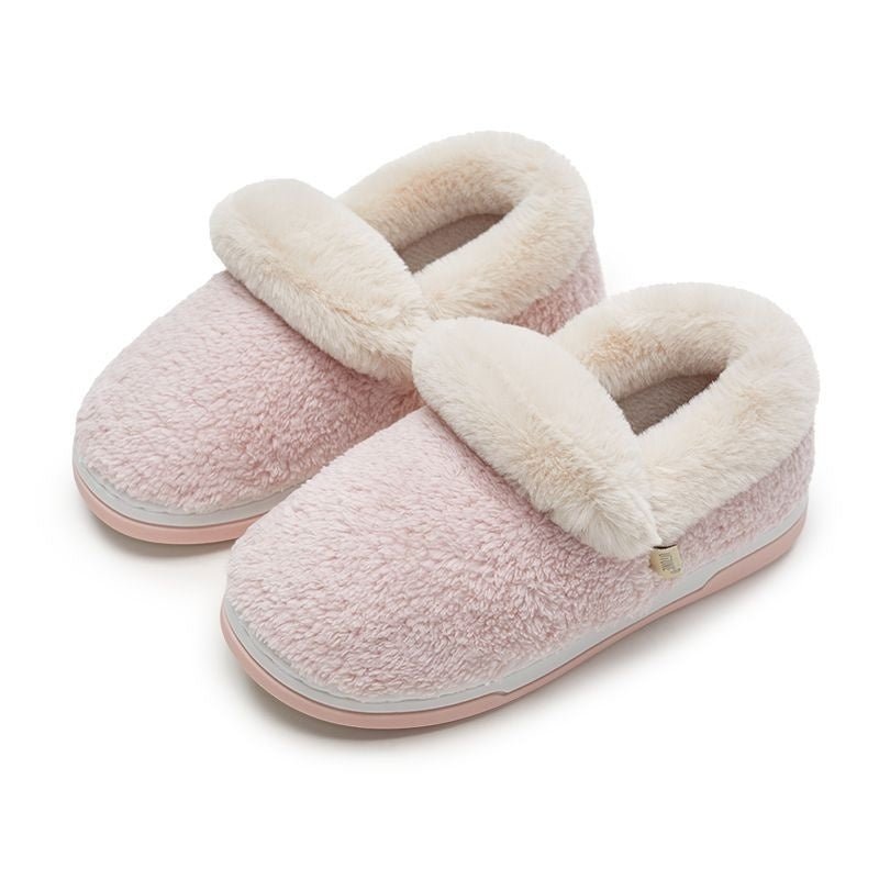 Lightweight Bag Heel Warm Summer Wear Indoor Slippers $40.00 Dana Fashion Color: Cherry Blossom Powder Size: 36to37 Women's shoes Product information: Lining material: artificial velboa Color: cream white [Plush Bag heel warm], Cocoa Brown [Plush Bag heel