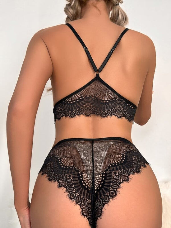 Lingerie Set Sexy Lingerie Summer Underwear Black Underwear $39.50 Dana Fashion Color: Black Size: L Women's clothing Product information: Role-playing: cute girl type Style: net gauze Style details: lace Fabric name: cotton Main fabric composition: linen
