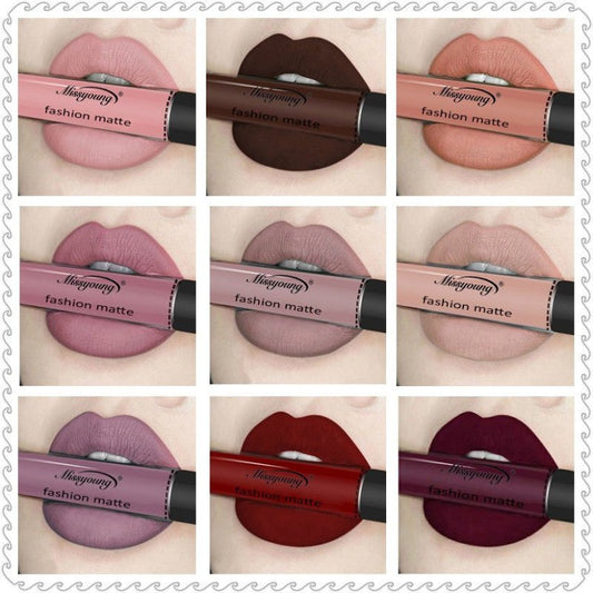 Lip Gloss Liquid Lipstick Non-Stick Cup Matte Makeup Llipstick $19.00 Dana Fashion style: A makeup Product information: Color Classification: (A) K59-L63-1# (B)K86-E70-2# (C)B60-M48-3# (D)K27-I37-4# (E)D27-B30-5# (F)K52-L21-6# (G)K44-B28-7# (H)D52-K20-8#