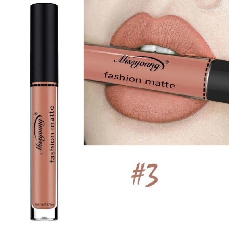 Lip Gloss Liquid Lipstick Non-Stick Cup Matte Makeup Llipstick $19.00 Dana Fashion style: C makeup Product information: Color Classification: (A) K59-L63-1# (B)K86-E70-2# (C)B60-M48-3# (D)K27-I37-4# (E)D27-B30-5# (F)K52-L21-6# (G)K44-B28-7# (H)D52-K20-8#