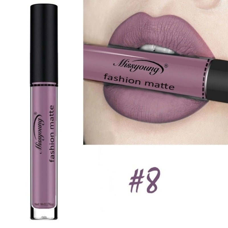 Lip Gloss Liquid Lipstick Non-Stick Cup Matte Makeup Llipstick $19.00 Dana Fashion style: H makeup Product information: Color Classification: (A) K59-L63-1# (B)K86-E70-2# (C)B60-M48-3# (D)K27-I37-4# (E)D27-B30-5# (F)K52-L21-6# (G)K44-B28-7# (H)D52-K20-8#