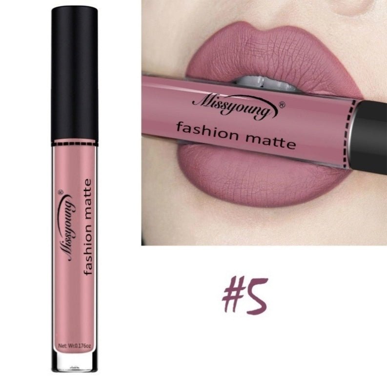 Lip Gloss Liquid Lipstick Non-Stick Cup Matte Makeup Llipstick $19.00 Dana Fashion style: E makeup Product information: Color Classification: (A) K59-L63-1# (B)K86-E70-2# (C)B60-M48-3# (D)K27-I37-4# (E)D27-B30-5# (F)K52-L21-6# (G)K44-B28-7# (H)D52-K20-8#