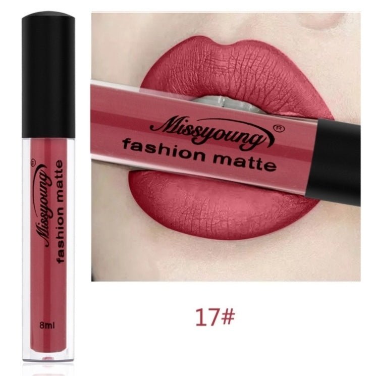 Lip Gloss Liquid Lipstick Non-Stick Cup Matte Makeup Llipstick $19.00 Dana Fashion style: A makeup Product information: Color Classification: (A) K59-L63-1# (B)K86-E70-2# (C)B60-M48-3# (D)K27-I37-4# (E)D27-B30-5# (F)K52-L21-6# (G)K44-B28-7# (H)D52-K20-8#