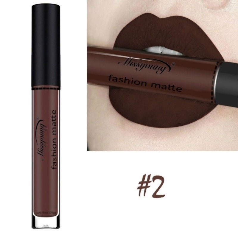 Lip Gloss Liquid Lipstick Non-Stick Cup Matte Makeup Llipstick $19.00 Dana Fashion style: B makeup Product information: Color Classification: (A) K59-L63-1# (B)K86-E70-2# (C)B60-M48-3# (D)K27-I37-4# (E)D27-B30-5# (F)K52-L21-6# (G)K44-B28-7# (H)D52-K20-8#