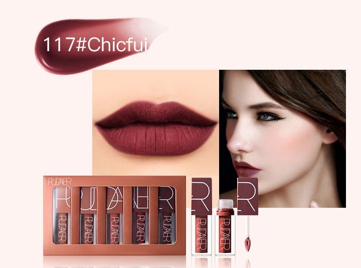 Lip gloss suit $52.82 Dana Fashion Color: P1202 suit makeup Color : Pumpkin color series Size: 18.4*2.4*10.4 (cm) / set