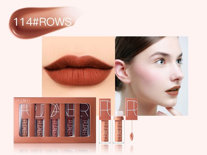 Lip gloss suit $52.82 Dana Fashion Color: P1202 suit makeup Color : Pumpkin color series Size: 18.4*2.4*10.4 (cm) / set