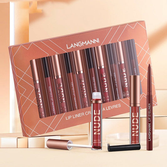 Lip Liner And Lipstick Makeup 12 Pcs Set 6 Matte Lipstick 6 Lip Liner Pens Waterproof Long Lasting Matte Lipstick Beauty Cosmetics Makeup Gift For Girls Lipstick Set $30.00 Dana Fashion Color: As shown makeup Overview: 【Lipstick Lip Liner Set】 It comes to